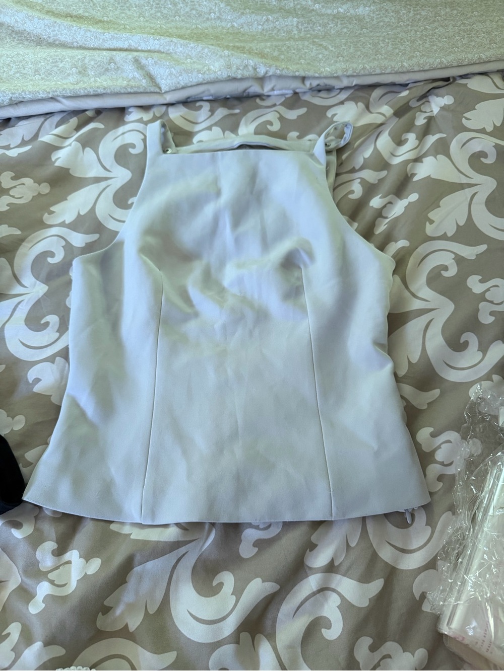 Zara White Square-Neck Camisole Top